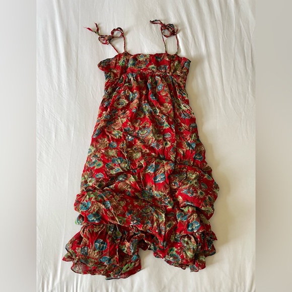 Vintage Nicole Miller babydoll floral tie strap dress - Picture 8 of 8